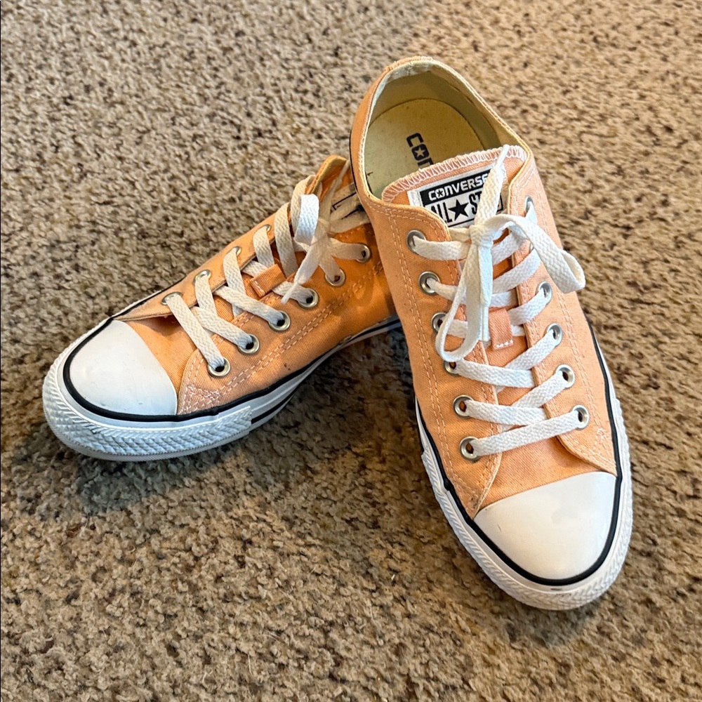 Converse Peach Canvas Sneakers